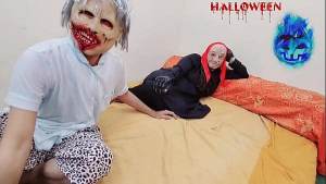 Halloween Anal Special, Ghost Lady indian Bbw Bareback Doggystyle Screaming Anal Sex with Zombie | Netuandhubby