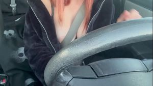 Italian Big Tits Milf Artemisia Love Driving around and flashing her big juicy boobs