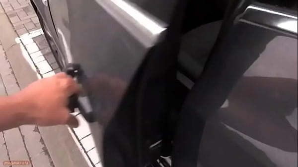 Sweet blonde fucked in car