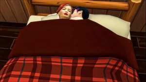 step Mom has to share the bed with her son at the hotel because they did not have other empty rooms or with several beds – Family sex