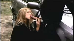 Monica Sweetheart Blows Her Guy Outside On The Car