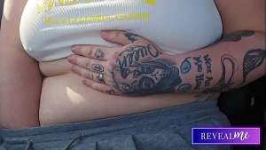 RevealMe || CURVY GODDESS TIT PLAY & MASTURBATION IN CAR: BUSTY SOLO FANTASY