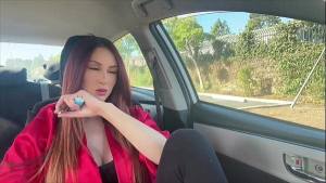 Long Hair Big Tits Stepmom Artemisia Love Smoking Fetish sesh in the car