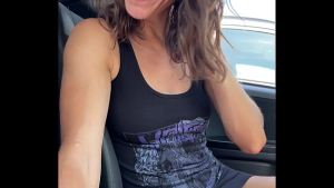 I fuck my ass with a dildo in my car in a parking