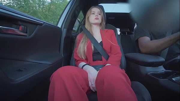 Lena sucks dick in car