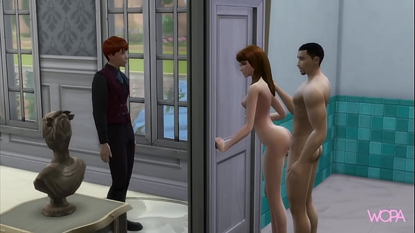 Hermione having sex with Viktor Krum in front of Ron – Yule Ball with lots of sex