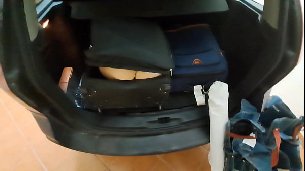 Wife hides in a travel and gets anal creampie from her husband’s best friend