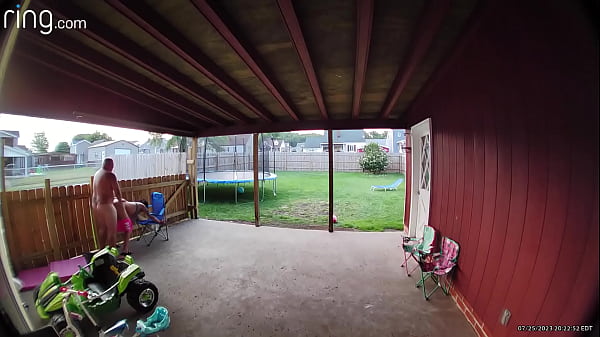 Part 2 wife broad daylight back porch sucking and fucking into a cream pie as cars drive-by