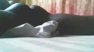 Black Boy Solo Fuck Cums Huge in Bed, yummy thick white juice