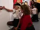 CFNM babes cockuskcing in glory hole