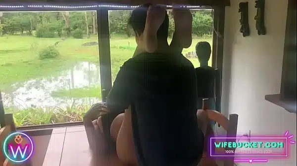 Wife Porn by WifeBucket – Big boob mamacita being fucked by the window in a rainy day