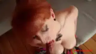 Hot busty mature masturbates outside