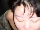 Chubby Asian MILF’s Blowjob and Facial