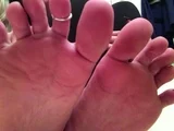 Couple pussys close to the Foot Fetish