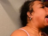 Light Skin Ebony Mixed Slut Punished With A Throat Fucking