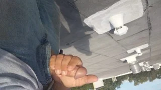 Solo masturbation on a roof top. Almost got caught