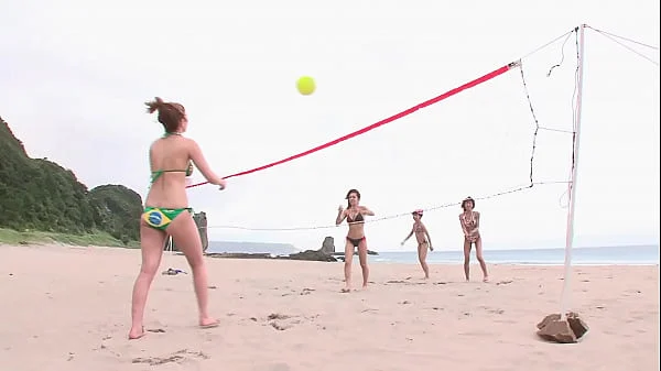 Asian girls picked up at the beach for a massive orgy