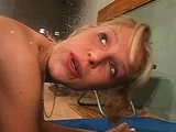 Glam blonde ass cumshot after hardcore anal