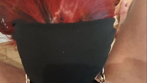 Preview – MILF POV blowjob in latex with cum on tongue