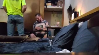 Redneck Tim gets rimmed & BWC straight cock sucked