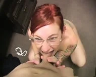 Scarlett Pain Sucks And Spanks A Dick