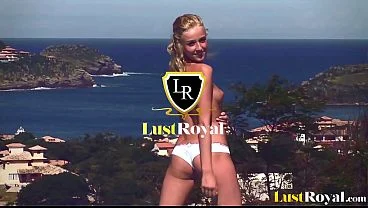 Thick blonde babe gets her asshole rammed hard