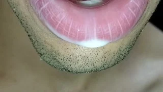 tongue, saliva, lengua , sloopy, sucking, escupir fetish, lengua larga y babeante primer plano
