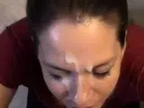 Amateur Housegirl Loves a Big Facial from Strangers