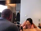 Brunette hardcore blowjob
