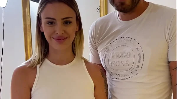 Casting Lingerie Photoshoot turns into Rough Threesome with Models