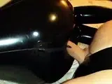 Fucking My Curvy Girl in a Black Latex Catsuit, Doggy Style