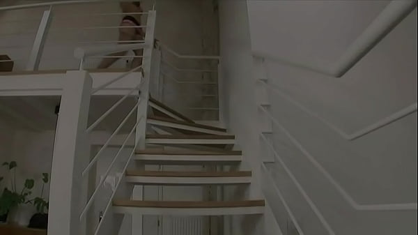 Hot Blonde in Spike Heels Gets Banged on the Stairs SQF