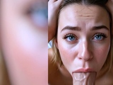 Intense Close-Up BJ from Gorgeous Brunette (AI gen)