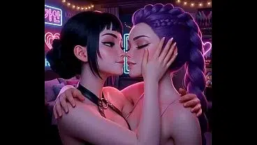 K-pop demon hunters/ Rumi x Zoey lesbian action (AI generated)