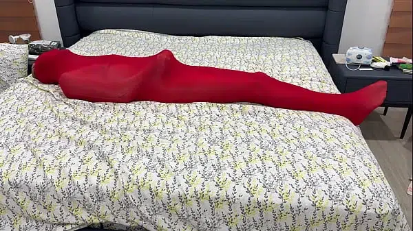 Nylon Encasement Mummification Locked in Pantyhose Cocoon Can’t Escape or Break Free From Being Put Into Stretchy Hose