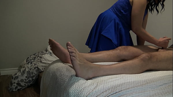 Pakistani stepmother caught her retarded stepson masturbating