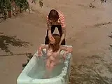 Terry Gibson riding a guy fully nude on the ground as he