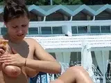 A hot nudist brunette