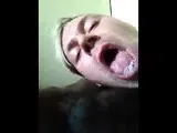 Amateur White Guy Sucks a Big Black Cock