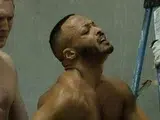 Analgaping muscular ebony riding mature