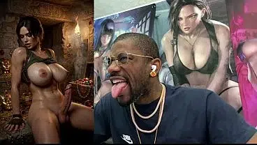 Big Breast Transgender Lara Croft Acting Sexy, Trans Maid Cumming While Doing The Helicopter Dance, Hard Floppy Cock Maid Anal Fucking, StepSister Jerks Off Her StepSister, AI Generated