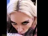 Blonde Tattooed Babe with Giant Tits Gets Lost In The Snow