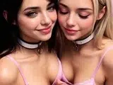 Brunette and blonde girls blowjobs over bbc