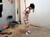 Chinese bondage – Red rope harness