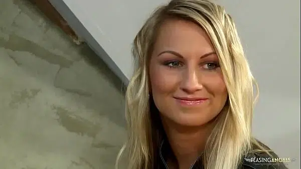 Despite not speaking English the European blonde chick knows how to make him cum twice