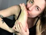 Kinky teen couple practices bdsm foot fetish