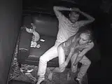Skinny Blonde Stripper Grinds Lucky Dude
