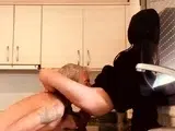Skinny Spanish Blonde MILF Gets Fucked in the Kitchen