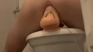 Cumming Hands Free Riding Big Dildo PLUS Girthy Cock Extender Toy