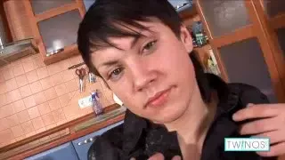 Cute Brunette Bryan I Fills His Butt Hole With A Huge Dildo!
